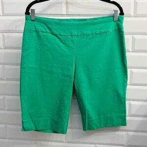 Zac & Rachel Womens 14 Solid Millennium Bermuda Shorts, Green
